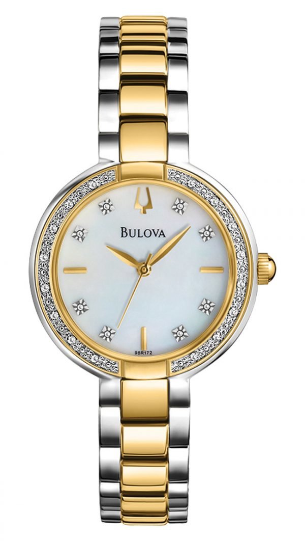 Bulova Aracena 98r172 Kello Valkoinen / Kullansävytetty Teräs