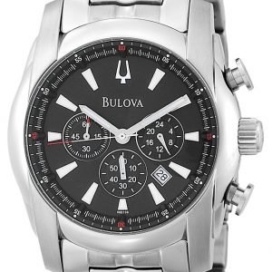 Bulova Bracelet 96b109 Kello Musta / Teräs