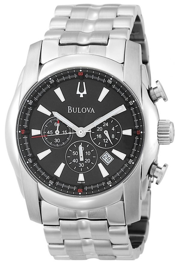 Bulova Bracelet 96b109 Kello Musta / Teräs