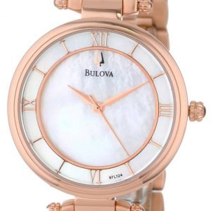 Bulova Bracelet 97l124 Kello Valkoinen / Punakultasävyinen