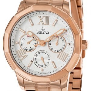 Bulova Bracelet 97n107 Kello Valkoinen / Punakultasävyinen