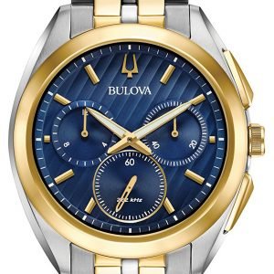 Bulova Bracelet 98a159 Kello Sininen / Kullansävytetty Teräs