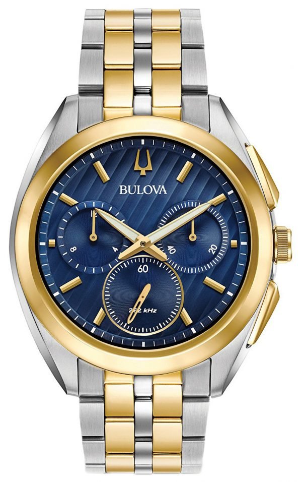 Bulova Bracelet 98a159 Kello Sininen / Kullansävytetty Teräs