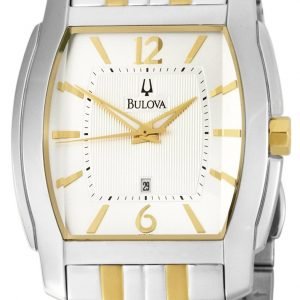 Bulova Bracelet 98b109 Kello Valkoinen / Kullansävytetty Teräs