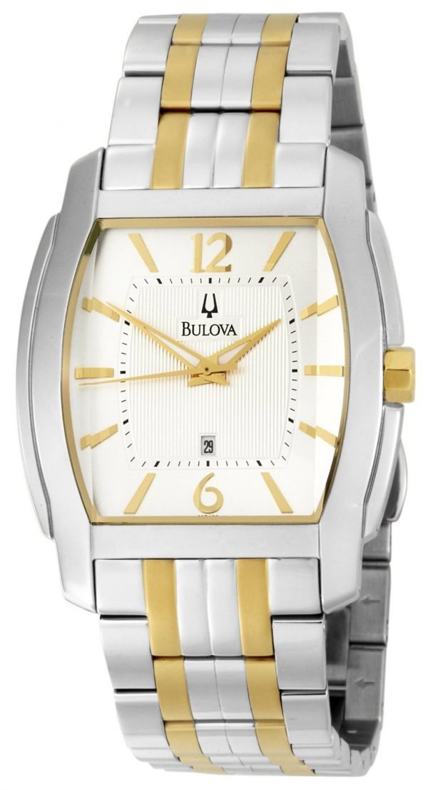 Bulova Bracelet 98b109 Kello Valkoinen / Kullansävytetty Teräs