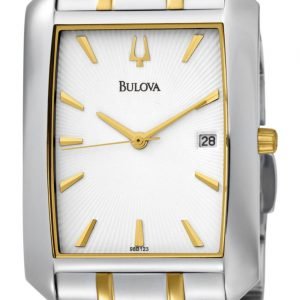 Bulova Bracelet 98b123 Kello Valkoinen / Kullansävytetty Teräs