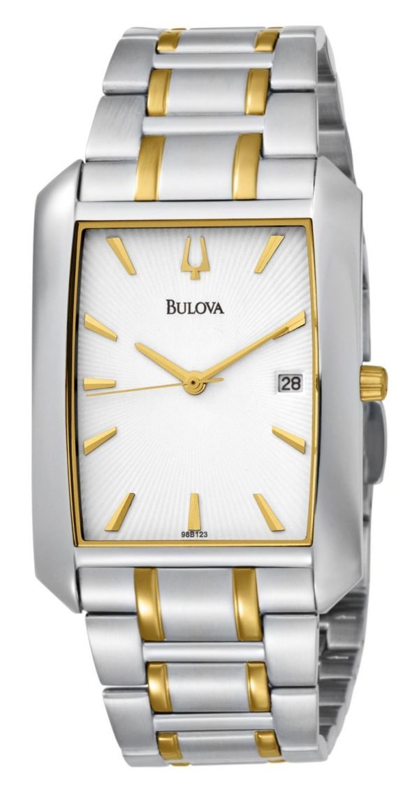 Bulova Bracelet 98b123 Kello Valkoinen / Kullansävytetty Teräs