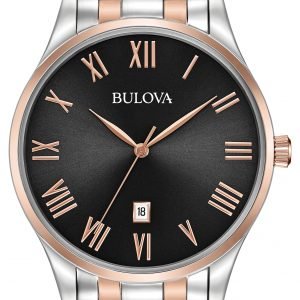 Bulova Bracelet 98b279 Kello Musta / Punakultasävyinen