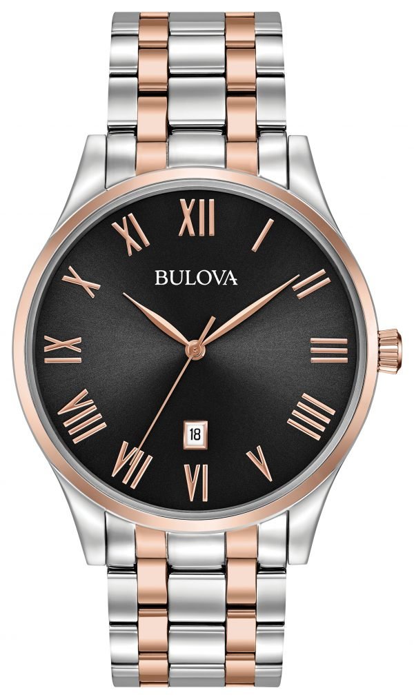 Bulova Bracelet 98b279 Kello Musta / Punakultasävyinen