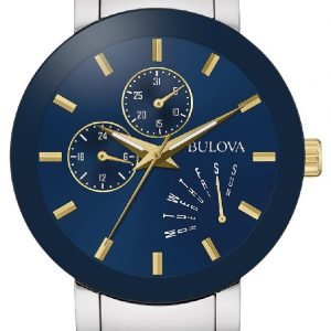 Bulova Bracelet 98c123 Kello Sininen / Kullansävytetty Teräs