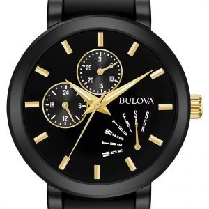 Bulova Bracelet 98c124 Kello Musta / Kullansävytetty Teräs