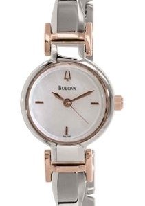 Bulova Bracelet 98l156 Kello Valkoinen / Punakultasävyinen