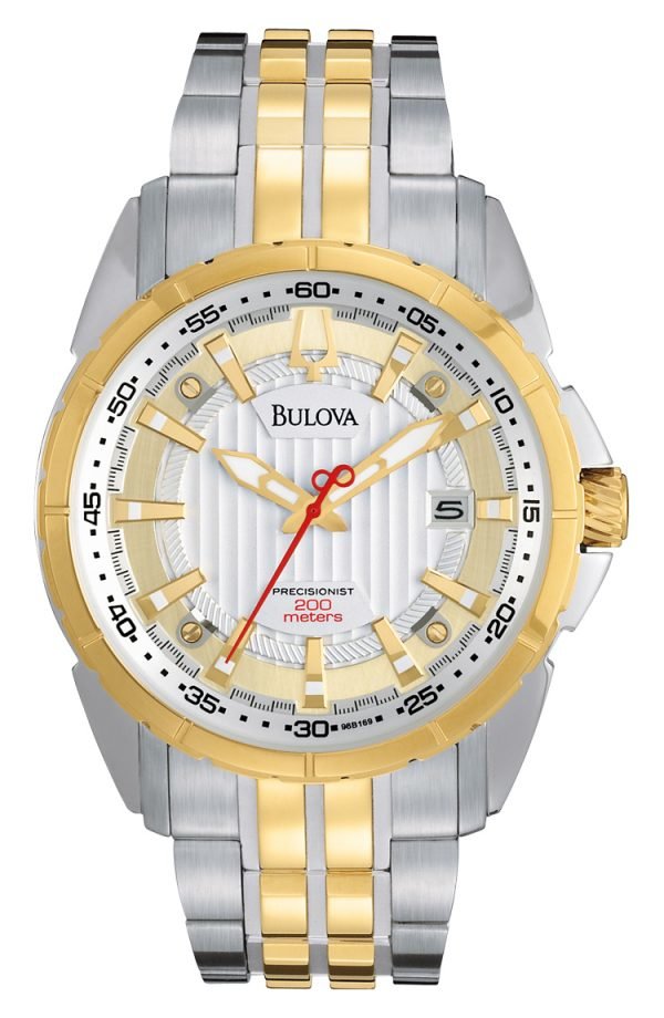 Bulova Campton 98b169 Kello Hopea / Kullansävytetty Teräs