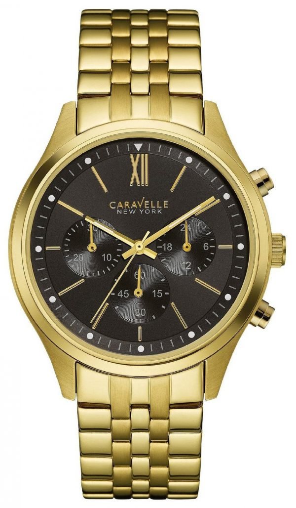 Bulova Caravelle 44a108 Kello Musta / Kullansävytetty Teräs