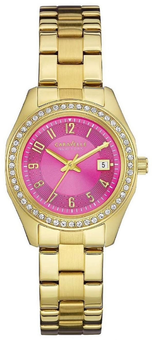 Bulova Caravelle 44m107 Kello Pinkki / Kullansävytetty Teräs