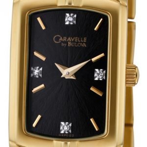 Bulova Caravelle 44p002 Kello Musta / Kullansävytetty Teräs