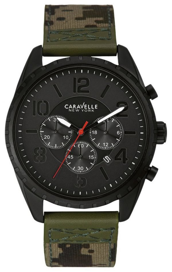 Bulova Caravelle 45b123 Kello Musta / Tekstiili