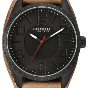 Bulova Caravelle 45b124 Kello Musta / Nahka