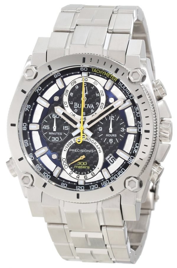 Bulova Champlain Chronograph 96b175 Kello Musta / Teräs