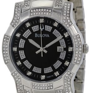 Bulova Crystal 96b176 Kello Musta / Teräs