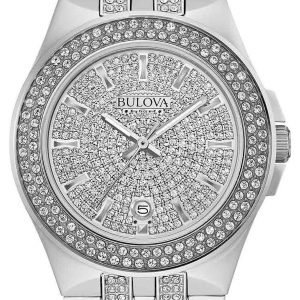 Bulova Crystal 96b235 Kello Hopea / Teräs