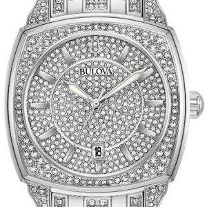 Bulova Crystal 96b296 Kello Kristalleilla / Teräs