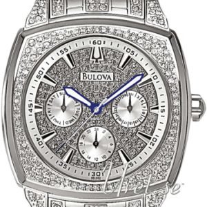 Bulova Crystal 96c002 Kello Hopea / Teräs