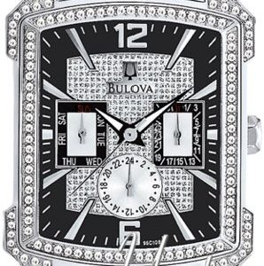 Bulova Crystal 96c108 Kello Musta / Teräs