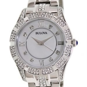 Bulova Crystal 96l116 Kello Valkoinen / Teräs