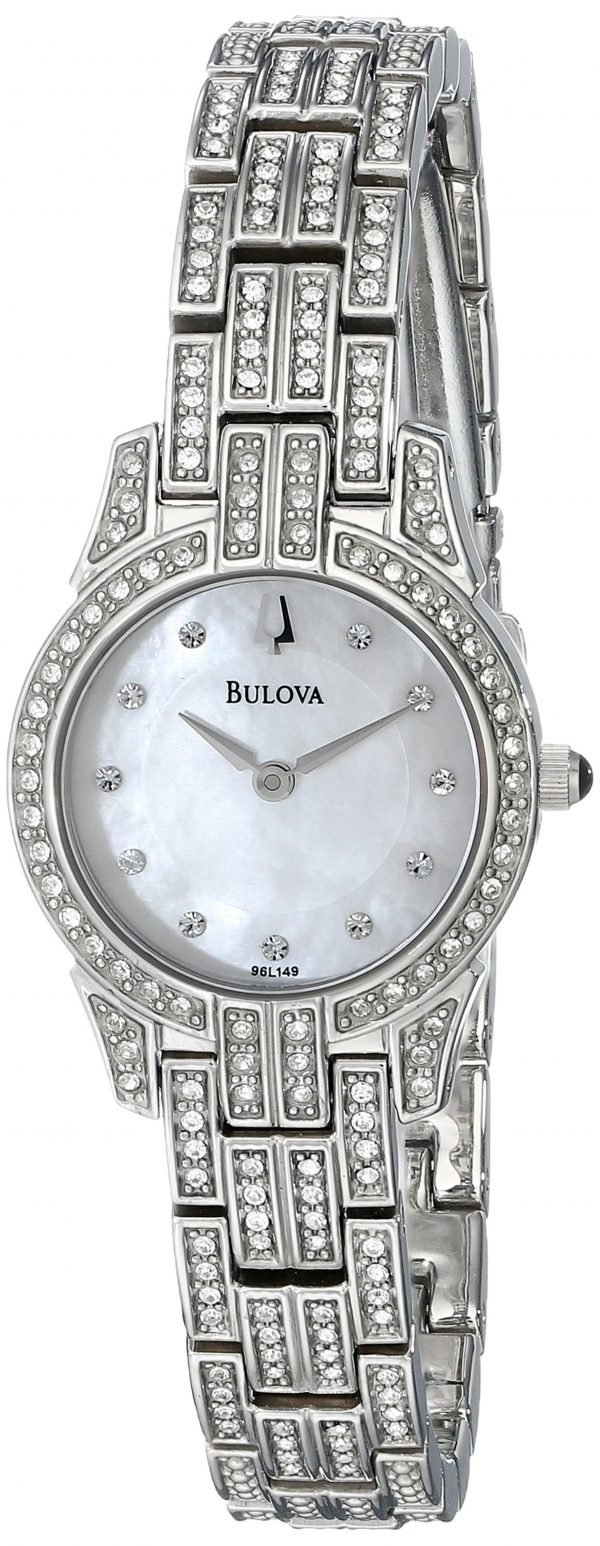 Bulova Crystal 96l149 Kello Valkoinen / Teräs