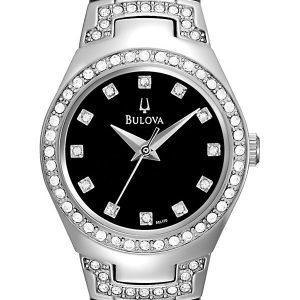 Bulova Crystal 96l170 Kello Musta / Teräs