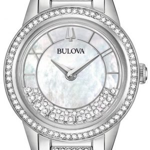 Bulova Crystal 96l257 Kello Valkoinen / Teräs