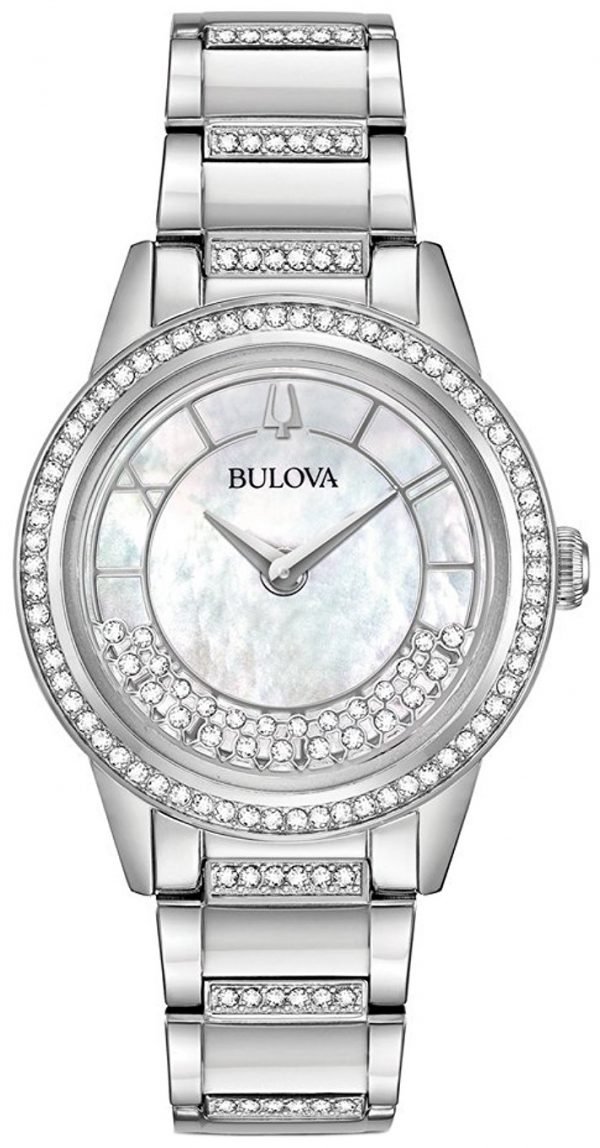 Bulova Crystal 96l257 Kello Valkoinen / Teräs