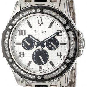 Bulova Crystal 98c005 Kello Hopea / Teräs