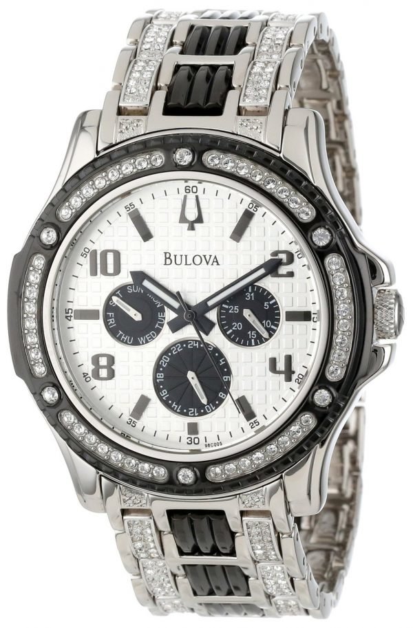 Bulova Crystal 98c005 Kello Hopea / Teräs