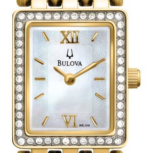 Bulova Crystal 98l159 Kello Hopea / Kullansävytetty Teräs