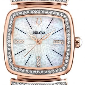 Bulova Crystal 98l184 Kello Valkoinen / Nahka