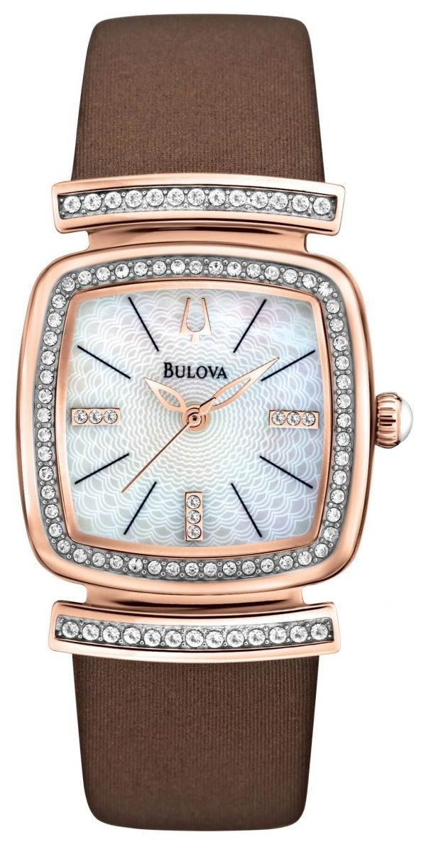 Bulova Crystal 98l184 Kello Valkoinen / Nahka