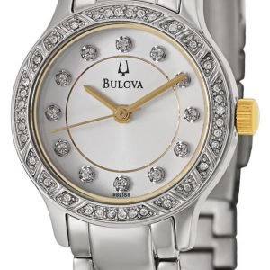 Bulova Crystal 98l188 Kello Hopea / Teräs