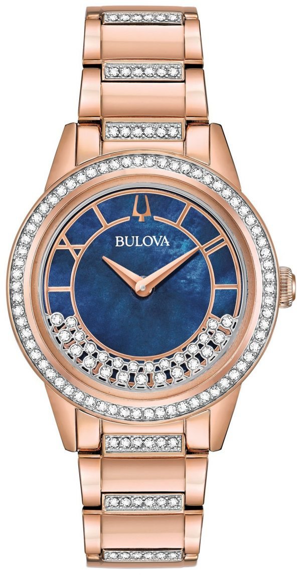 Bulova Crystal 98l247 Kello Sininen / Punakultasävyinen