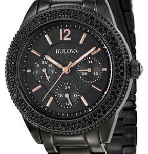 Bulova Crystal 98n105 Kello Musta / Teräs