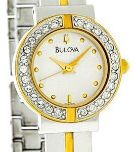 Bulova Crystal 98x000 Kello Valkoinen / Kullansävytetty Teräs