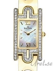 Bulova Crystal Dam 98l010 Kello Valkoinen / Kullansävytetty