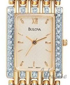 Bulova Crystal Herr 98a57 Kello Kullattu / Kullansävytetty