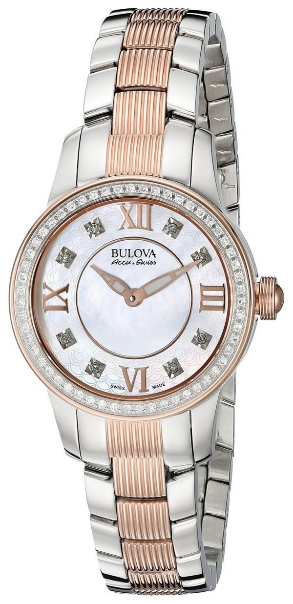 Bulova Diamond 65r152 Kello Valkoinen / Punakultasävyinen