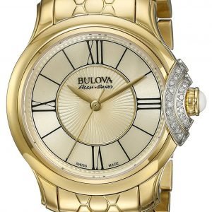 Bulova Diamond 65r160 Kello Samppanja / Kullansävytetty Teräs