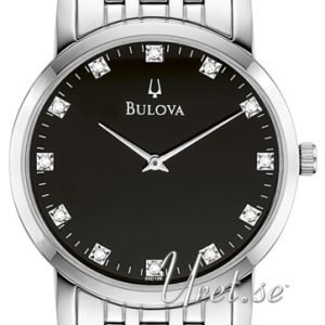 Bulova Diamond 96d106 Kello Musta / Teräs