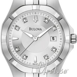 Bulova Diamond 96d107 Kello Hopea / Teräs