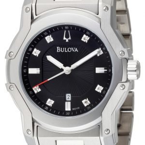 Bulova Diamond 96d109 Kello Musta / Teräs