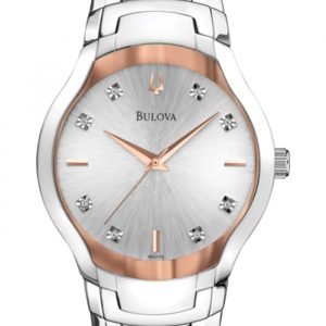 Bulova Diamond 96d116 Kello Hopea / Teräs